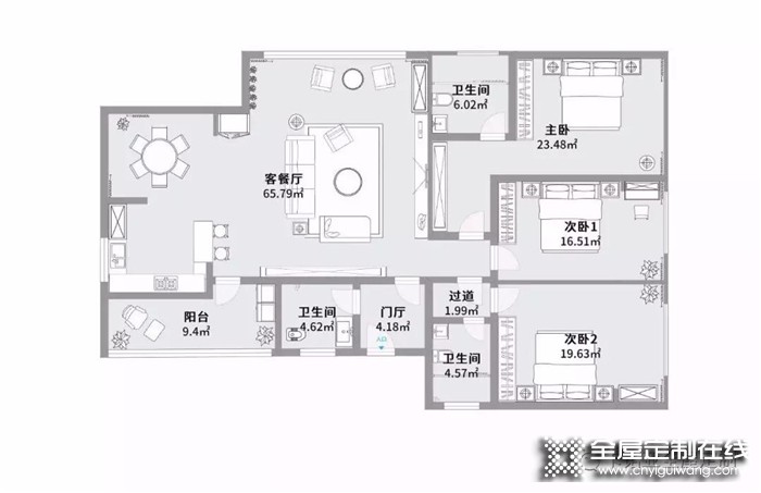 卡諾亞全屋定制極簡風(fēng)，打造家居的高級感