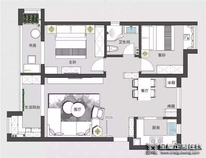 帥太小戶型全屋定制案例：69㎡北歐風小宅，簡約又精致