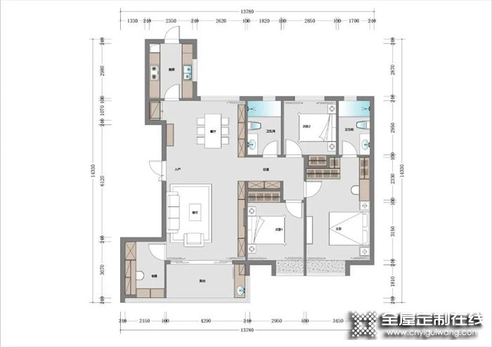 150m²輕奢美宅，全屋莫蘭迪色系，志邦全屋定制打造精致生活！