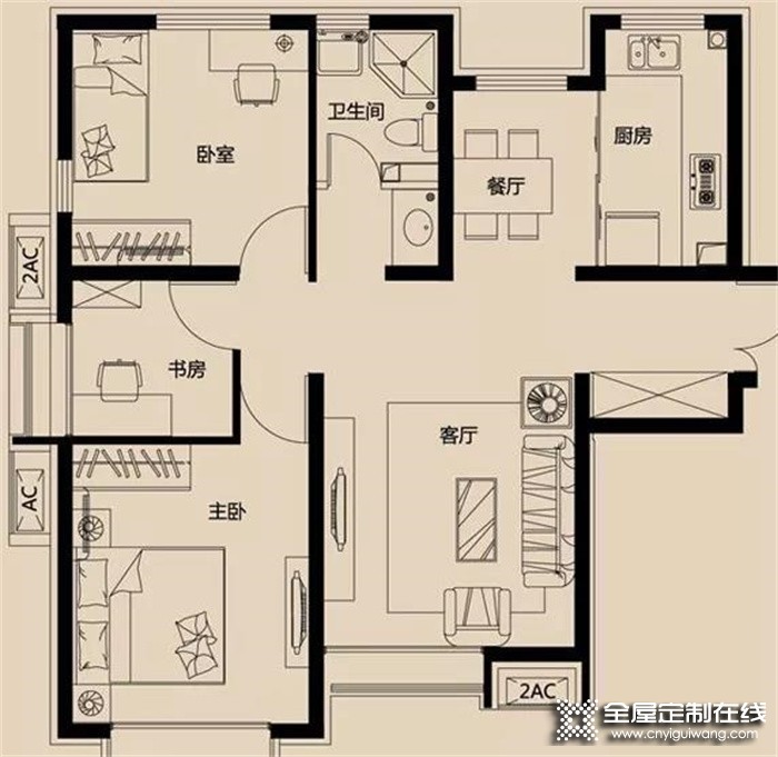 諾維家全屋定制：鄰居羨慕壞了 ▏輕奢風(fēng) • 黛藍(lán)系列