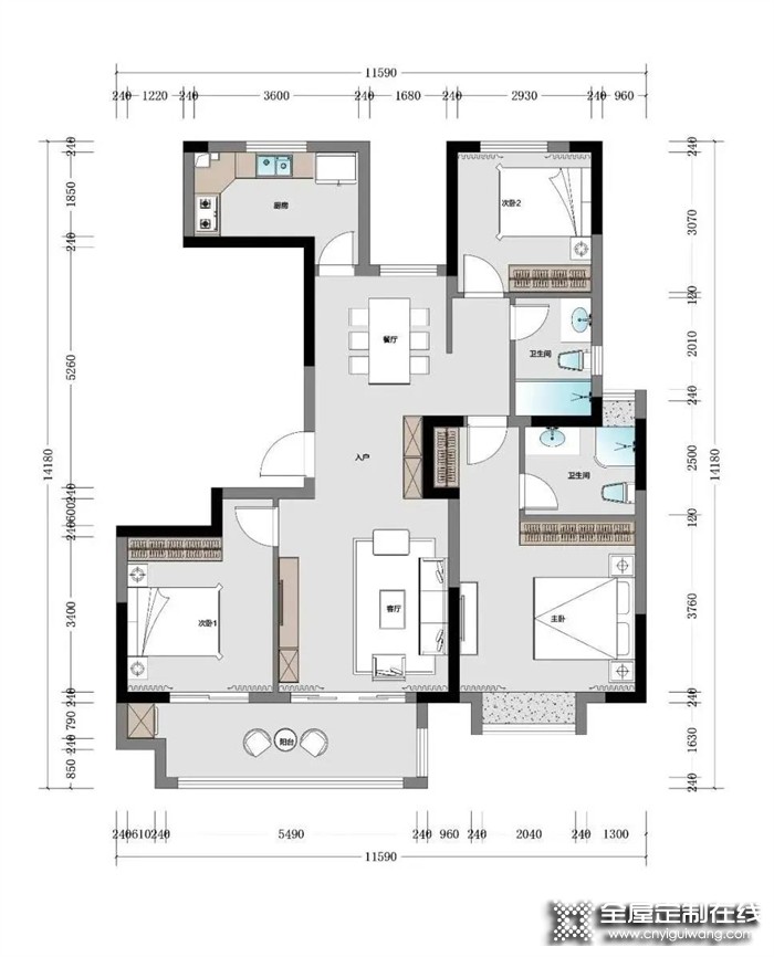 志邦全屋定制120m²新中式,進門眼前一亮