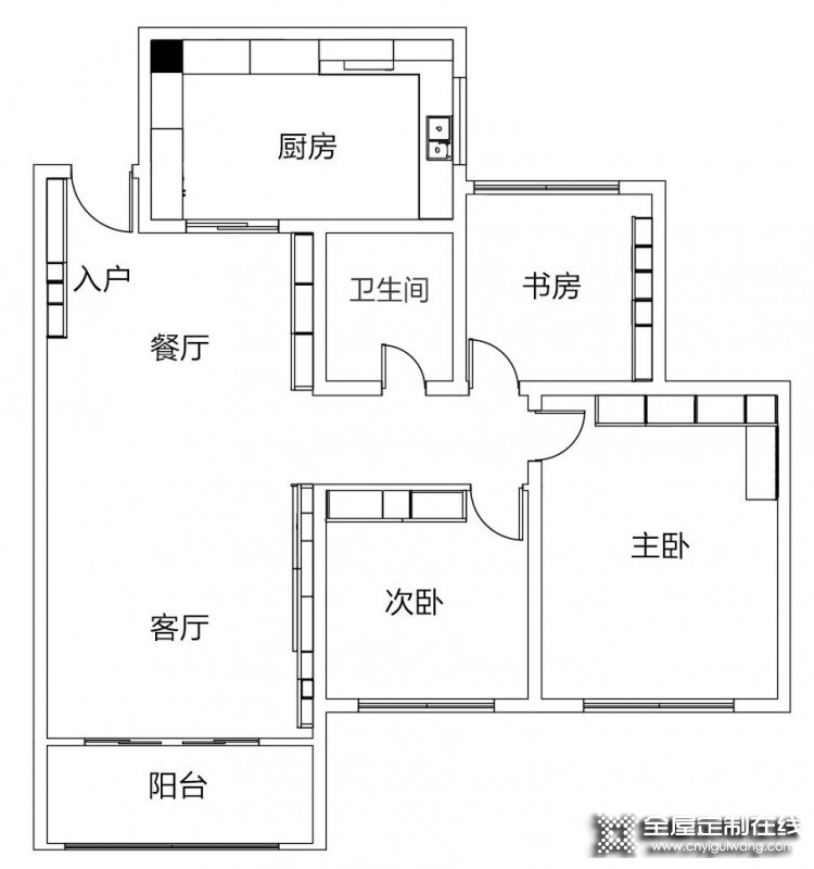 全友全屋定制案例丨126㎡三居，超高顏值+超強(qiáng)收納，還有大空間廚房！