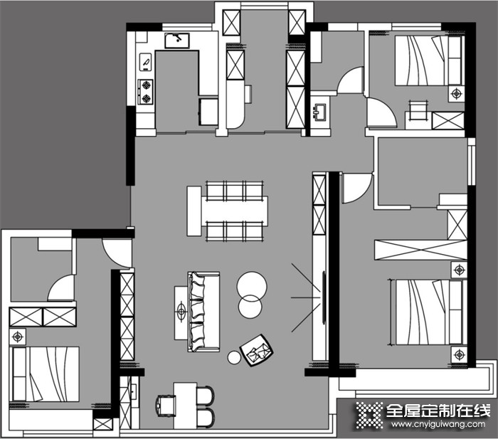 博洛尼全屋定制設(shè)計(jì)案例 | 兼具感性與理性，奢華自在于心