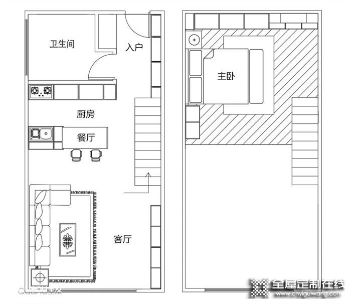 全友全屋案例丨夢(mèng)想中的極簡LOFT，巧用樓梯間，比豪宅還敞亮！