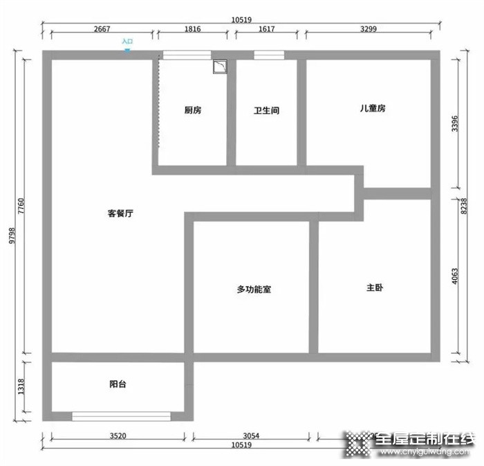 勞卡全屋定制：76㎡也能擁有三居室，書房+健身區(qū)+餐廚一體，100㎡都輸了！