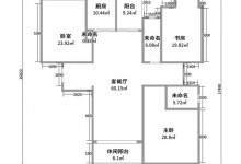 卡諾亞全屋定制 | 182㎡現(xiàn)代風3房，客廳臥室連陽臺，裸色好高級